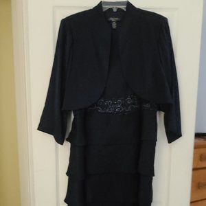 R&M Richards Navy Tiered dress
